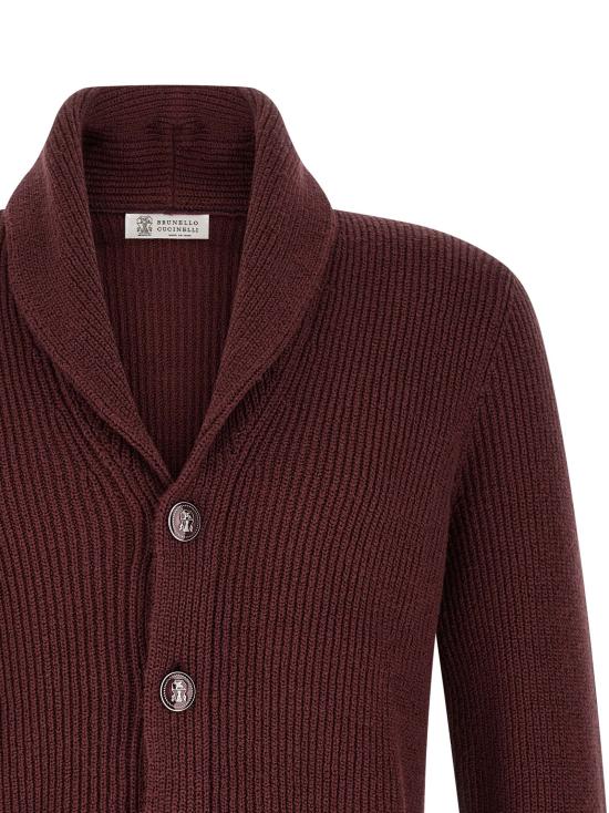 26FW 브루넬로 쿠치넬리 가디건 MNI709706C9763 Bordeaux - BRUNELLO CUCINELLI
