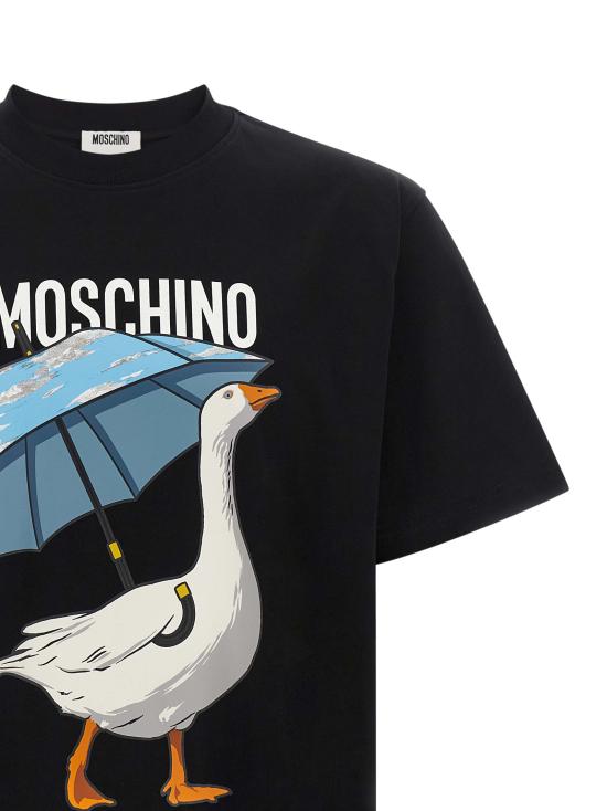 26FW 모스키노 반팔 티셔츠 J071652411555 Black - MOSCHINO