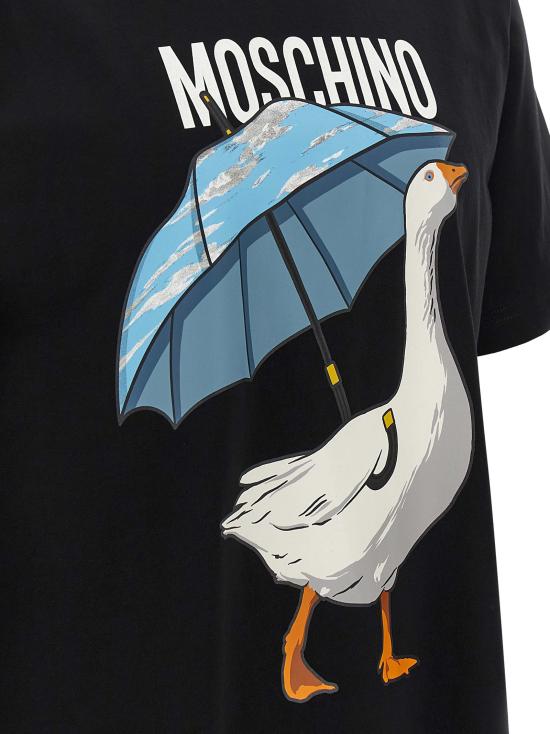 26FW 모스키노 반팔 티셔츠 J071652411555 Black - MOSCHINO