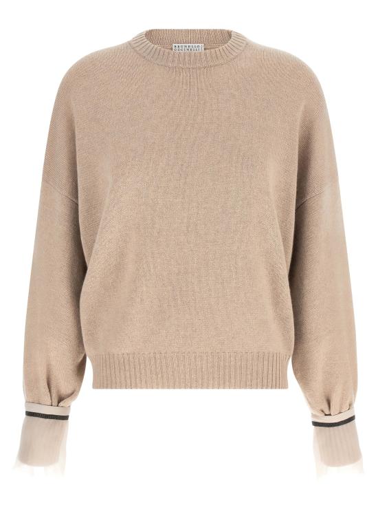 26FW 브루넬로 쿠치넬리 스웨터 M12747000C9991 Beige