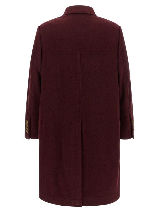 26FW 브루넬로 쿠치넬리 트렌치 코트 MT4019142IC9763 Bordeaux - BRUNELLO CUCINELLI