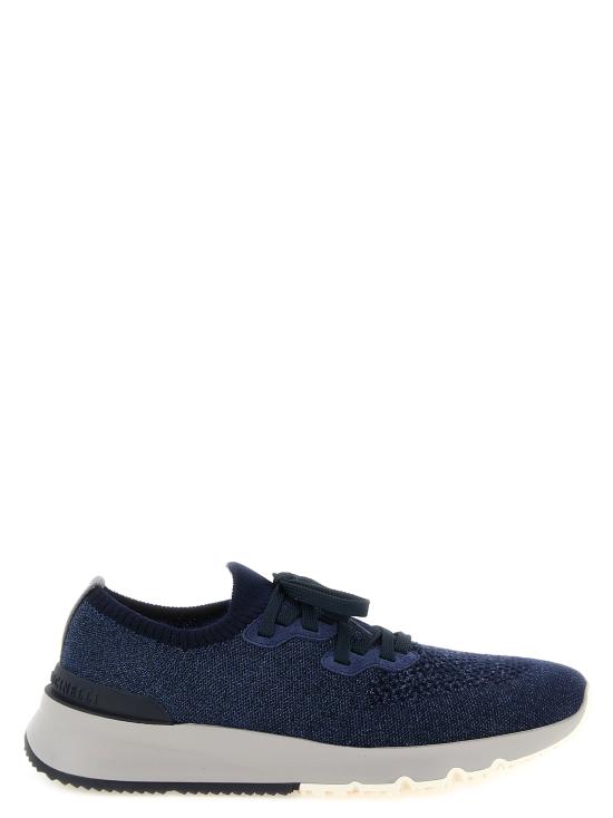 26FW 브루넬로 쿠치넬리 시네 니트 러너 MZUKISO250CBJ51 Blue