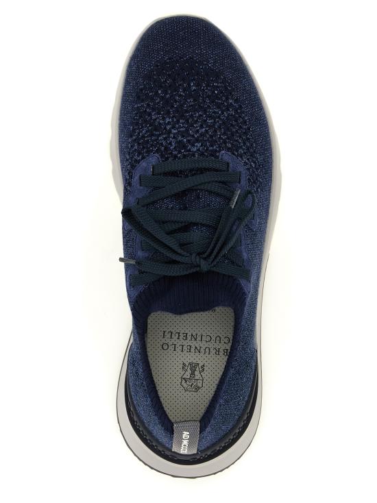 26FW 브루넬로 쿠치넬리 시네 니트 러너 MZUKISO250CBJ51 Blue - BRUNELLO CUCINELLI