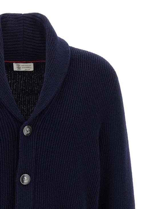 26FW 브루넬로 쿠치넬리 가디건 MNI709706C2425 Blue - BRUNELLO CUCINELLI
