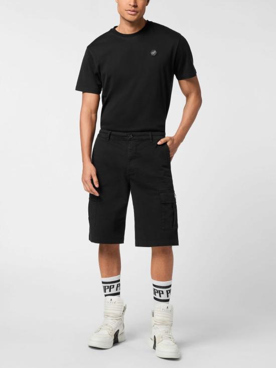 26SS 필립 플레인 숏팬츠 UAECMRT1635PTE006N 02 Black - PHILIPP PLEIN