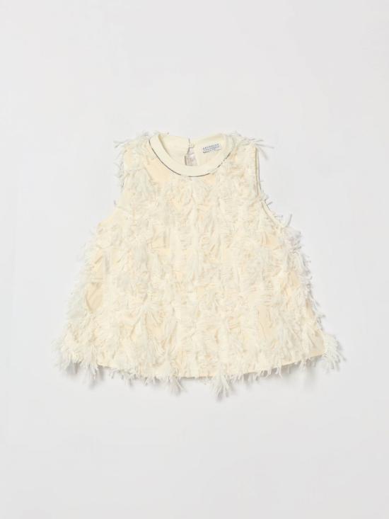 26SS [키즈] 브루넬로 쿠치넬리 티셔츠 BQ978S027 C600 White