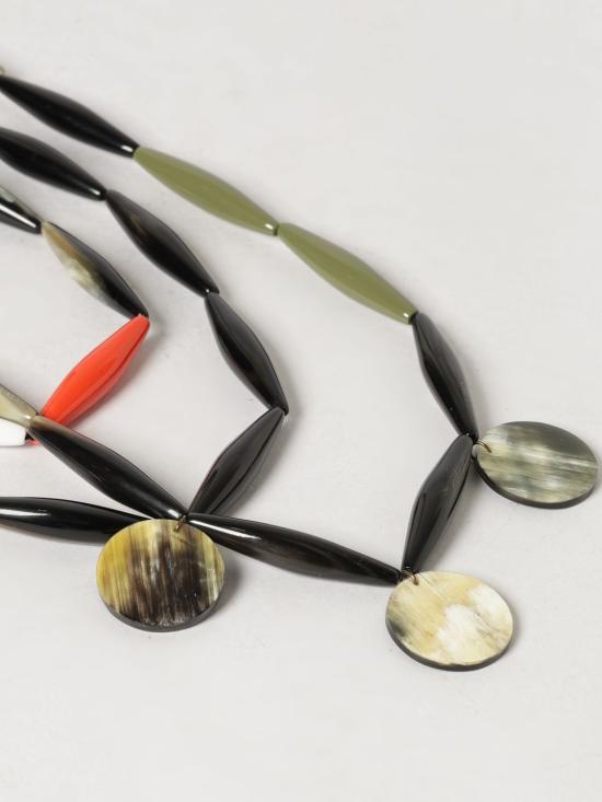 26SS 알루주얼스 목걸이/팬던트 COLLANA CORNO MULTIFILO UNICO Green - Allujewels