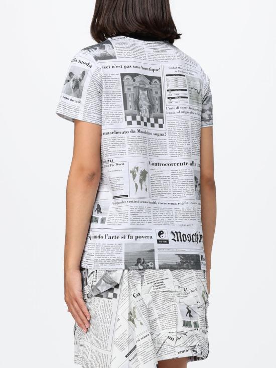 26SS 모스키노 반팔 티셔츠 07190441 1484 Grey - MOSCHINO