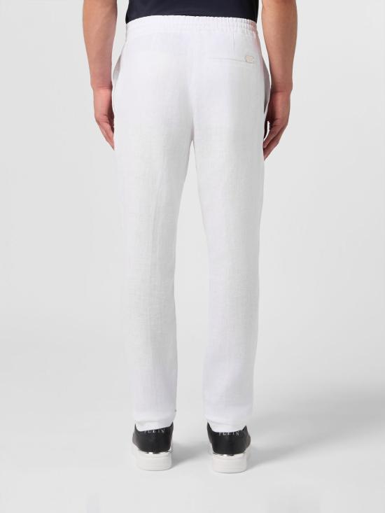 26SS 필립 플레인 스트레이트 팬츠 UAFCMRT1753PTE105N 01OF White - PHILIPP PLEIN