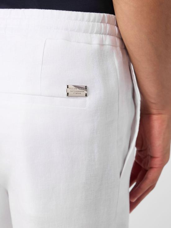 26SS 필립 플레인 스트레이트 팬츠 UAFCMRT1753PTE105N 01OF White - PHILIPP PLEIN