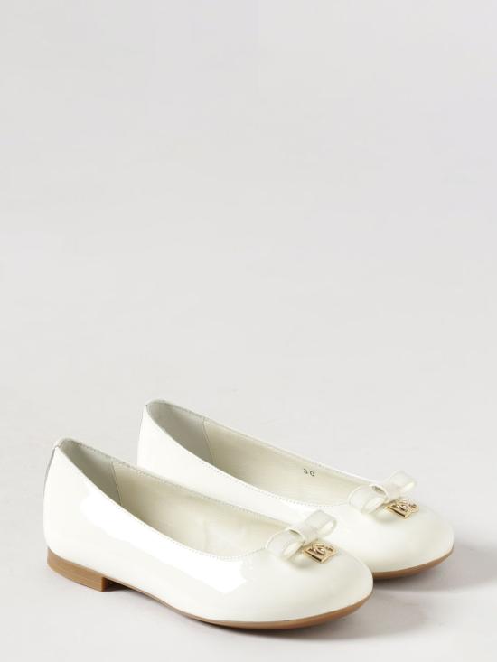 26SS [키즈] 돌체앤가바나 플랫 슈즈 D11141A1328 87682 White - DOLCE & GABBANA
