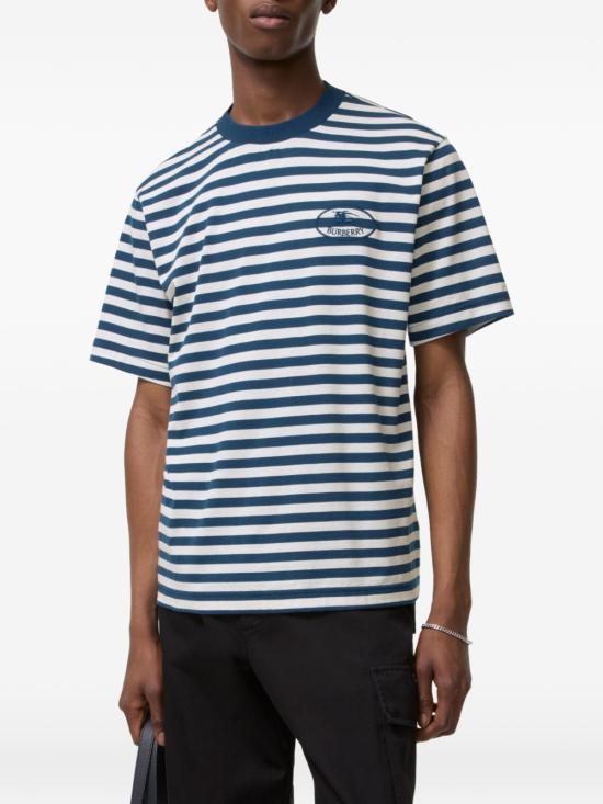 26FW 버버리 반팔 티셔츠 8127627 C6462 Nickel blue cotton w - BURBERRY