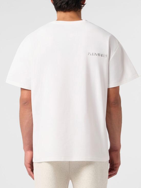 26FW 플레인스포츠 반팔 티셔츠 SAFCMTK8908STE003N 01 White - PLEIN SPORT