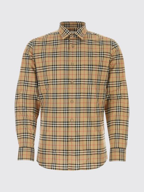 26SS 버버리 체크 코튼 셔츠 8070582 Beige - BURBERRY