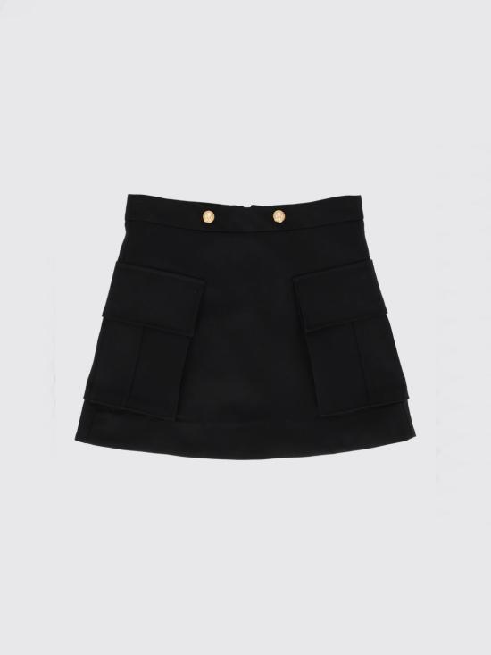 26FW [키즈] 발망 스커트 BZ7A21I0196 930OR Black