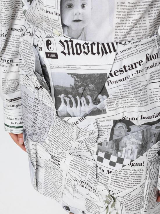 26SS 모스키노 숏 스커트 01220451 1484 Grey - MOSCHINO
