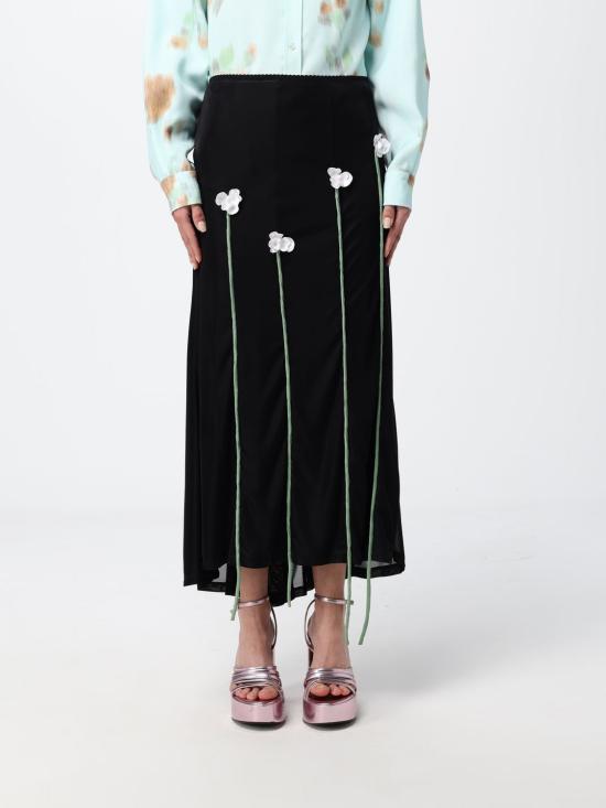 26SS 모스키노 롱 스커트 01200446 1555 Black