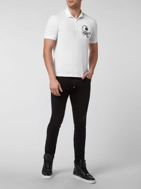 26SS 필립 플레인 폴로 티셔츠 UACCMTK5595PJY002N 01 White - PHILIPP PLEIN