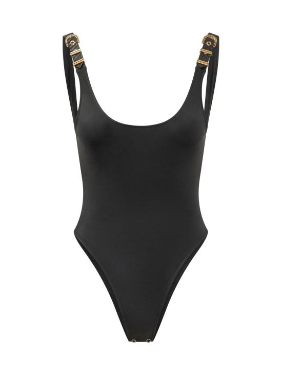 26FW 베르사체 바디수트 티셔츠 10259851A18657 1B000 BLACK