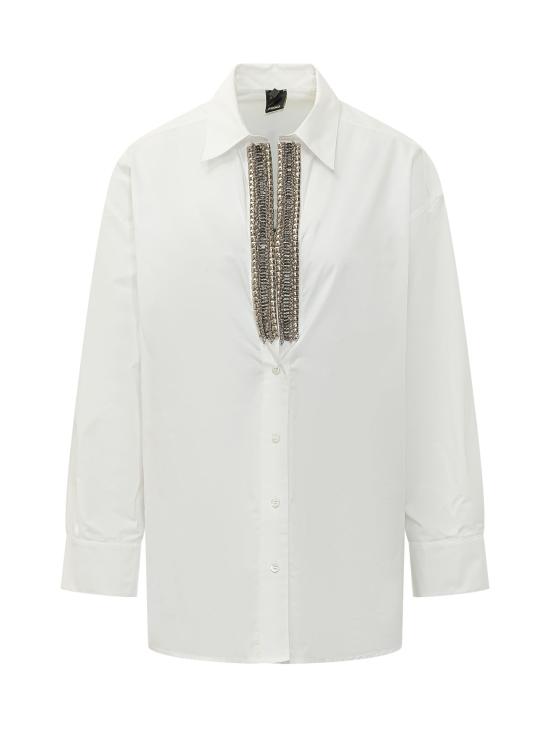 26FW 핑코 셔츠 104708A3HR Z04 BIANCO BRILL