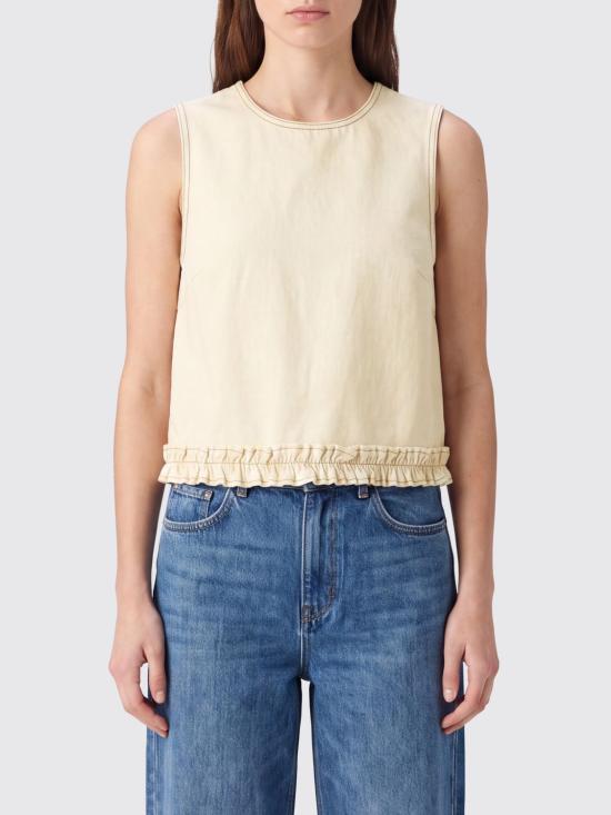 26SS 바움 운드 페르드가르텐 민소매 티셔츠 24804 C3076 Ivory