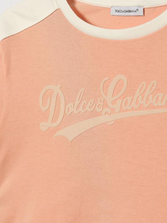 26SS [키즈] 돌체앤가바나 티셔츠 L5JTQGG7PWI F0079 Pink - DOLCE & GABBANA