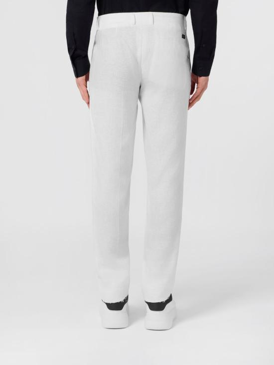 26FW 필립 플레인 스트레이트 팬츠 PAFCMRT1704PTE105N 01OF White - PHILIPP PLEIN
