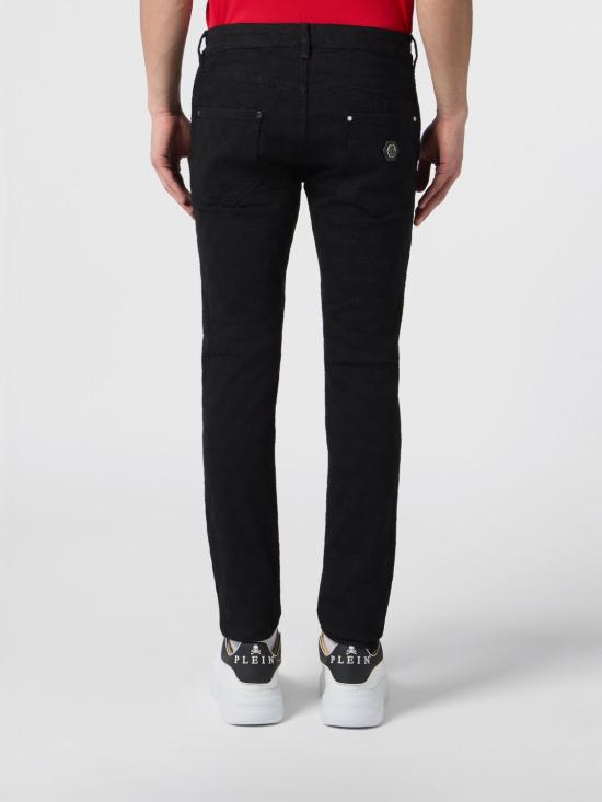 26FW 필립 플레인 데님 팬츠 PAFCMDT4345PDE004N 02NH Black 1 - PHILIPP PLEIN