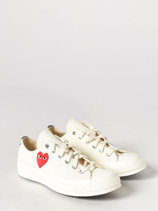 26SS 꼼데가르송 플레이 X 컨버스 스니커즈 AZK128 2 Beige - COMME DES GARCONS PLAY CONVERSE