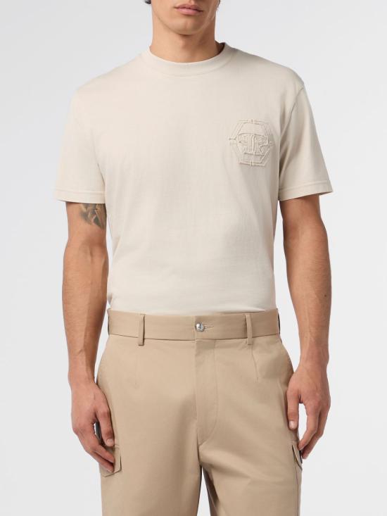 26SS 필립 플레인 반팔 티셔츠 SAFCMTK8604PJY002N 06 Beige