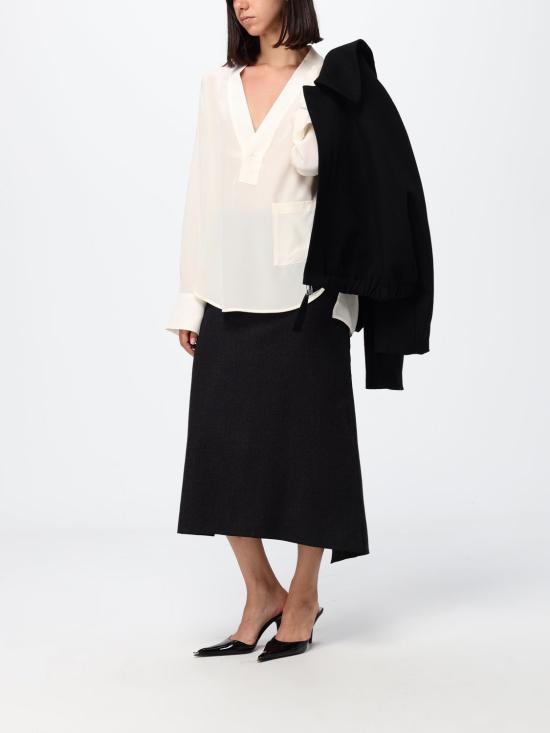 26FW 빅토리아 베컴 미디 스커트 1326WSK007362D 9891 Grey - VICTORIA BECKHAM