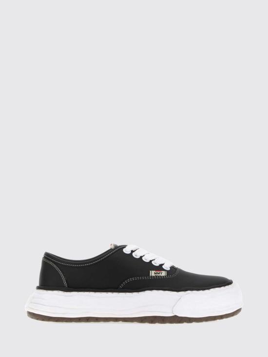 26SS 메종 미하라 야스히로 베이커 26 OG 솔 레더 로우탑 스니커즈 A16FW702 Black
