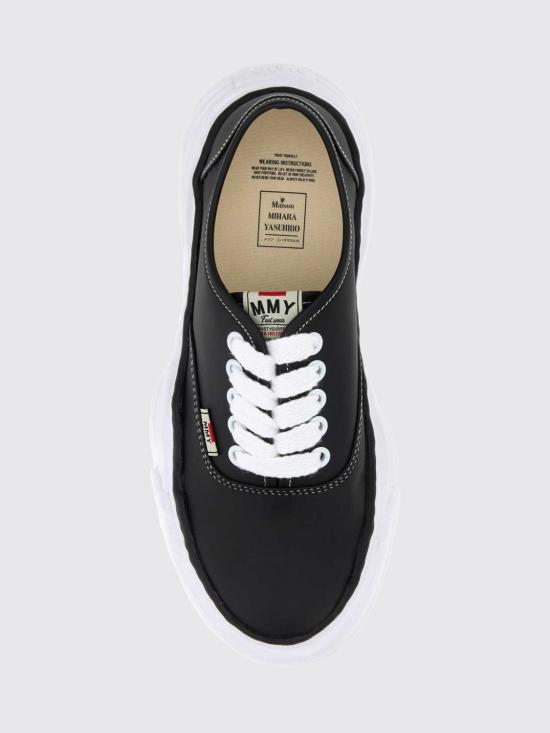 26SS 메종 미하라 야스히로 베이커 26 OG 솔 레더 로우탑 스니커즈 A16FW702 Black - MAISON MIHARA YASUHIRO