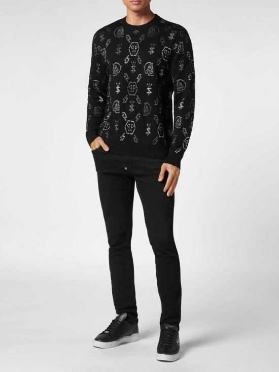 26SS 필립 플레인 스웨터 LABCMKO1029PKN002N 0210 Black - PHILIPP PLEIN