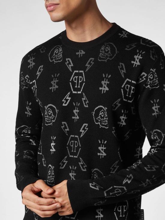 26SS 필립 플레인 스웨터 LABCMKO1029PKN002N 0210 Black - PHILIPP PLEIN