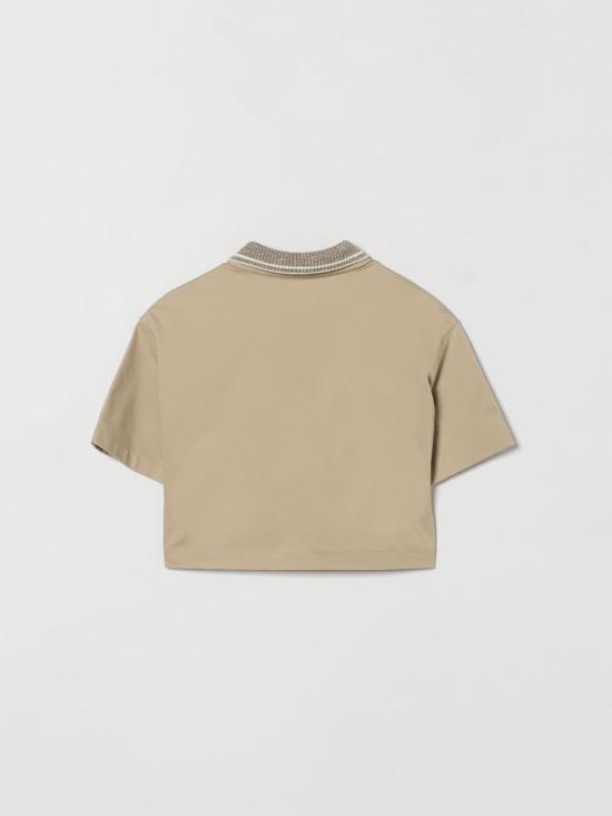 26SS [키즈] 브루넬로 쿠치넬리 폴로 셔츠 BL946E450 C9272 Beige - BRUNELLO CUCINELLI