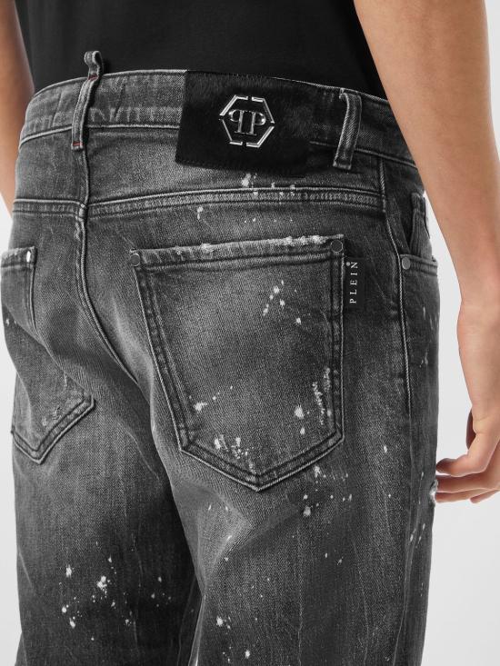 26FW 필립 플레인 데님 팬츠 FAECMDT4138PDE004N 02MW Black - PHILIPP PLEIN