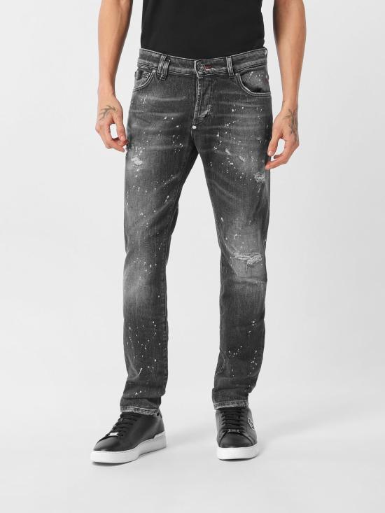 26FW 필립 플레인 데님 팬츠 FAECMDT4138PDE004N 02MW Black - PHILIPP PLEIN