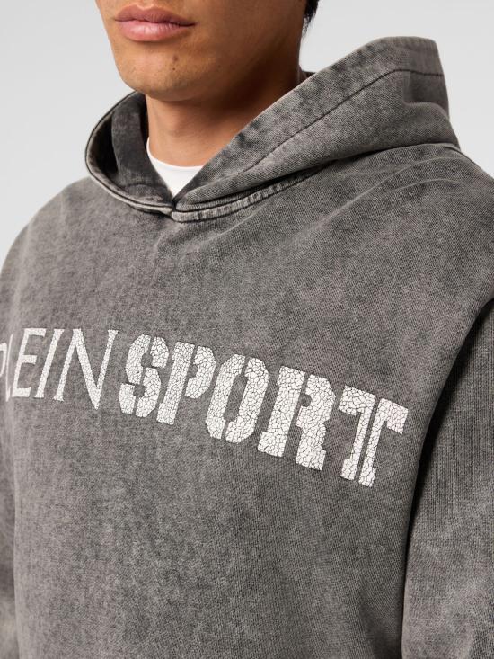 26FW 플레인스포츠 후드 티셔츠 PAFCMJB3994STE003N 02 Black - PLEIN SPORT