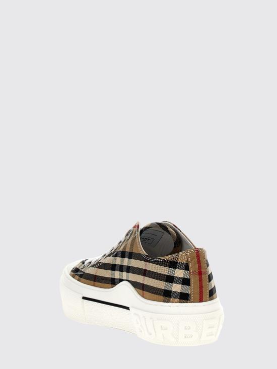 26SS 버버리 체크 코튼 스니커즈 8050506 Beige - BURBERRY