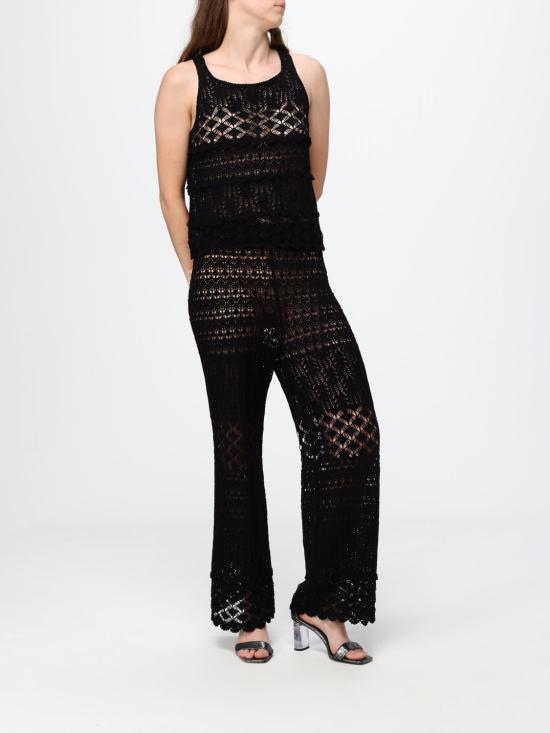 26SS 세미쿠튀르 팔라초 팬츠 S6SF06 Y690 Black - SEMI-COUTURE