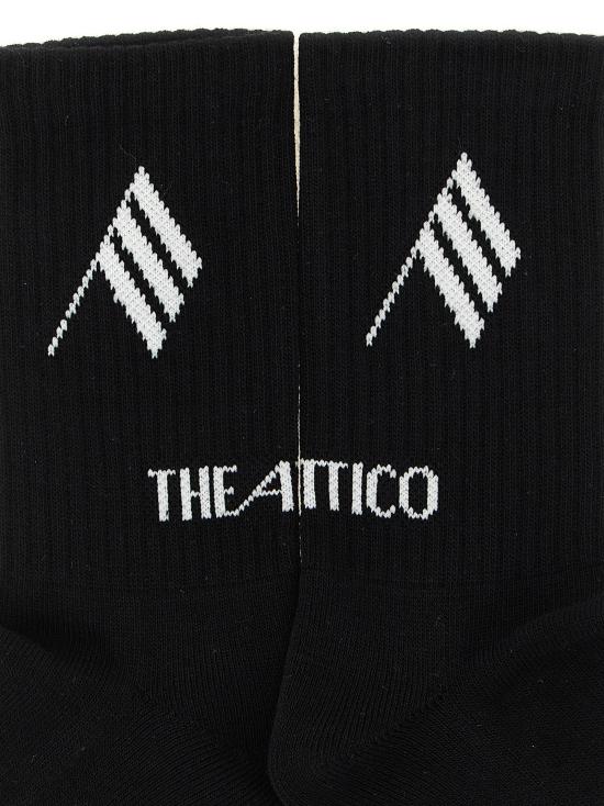 26FW 디 아티코 양말 261WAK00021CCC101AA414 White Black - THE ATTICO