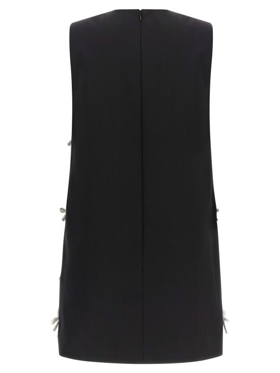 26FW 모스키노 숏 원피스 A040955210555 White Black - MOSCHINO