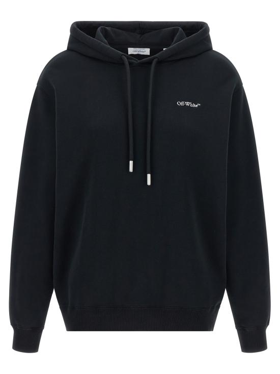 26FW 오프화이트 후드 티셔츠 2FE00509TW036W036 Black