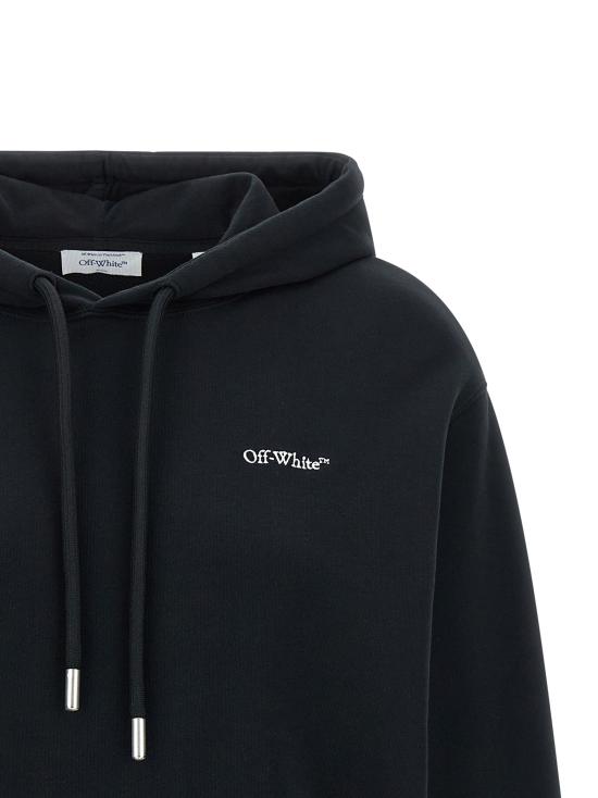 26FW 오프화이트 후드 티셔츠 2FE00509TW036W036 Black - OFF WHITE