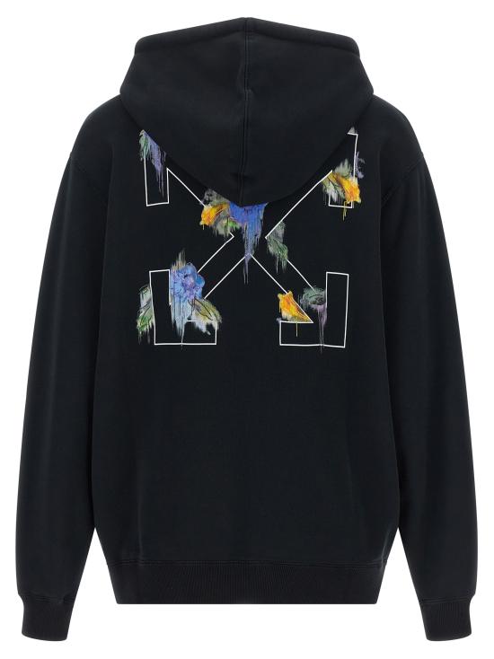 26FW 오프화이트 후드 티셔츠 2FE00509TW036W036 Black - OFF WHITE