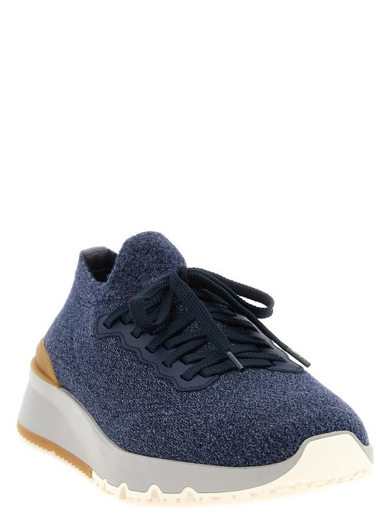 26FW 브루넬로 쿠치넬리 스니커즈 MZUWLBO253COU50 Blue - BRUNELLO CUCINELLI