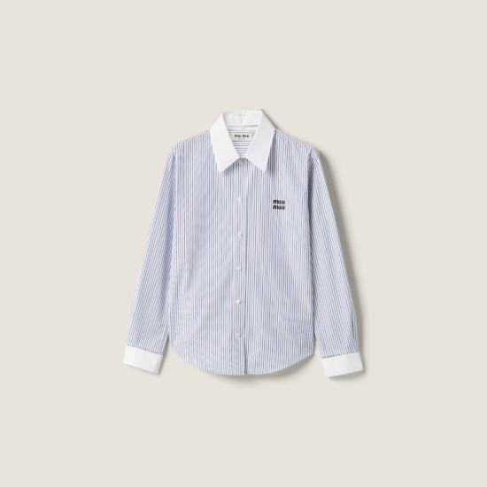 25FW 미우미우 셔츠 MK1972174TF0W3B S OOO White