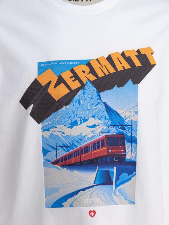 26FW 비에티 반팔 티셔츠 TSHIRT POSTERZERMATT 3 White - VIETTI MERCHANDISE