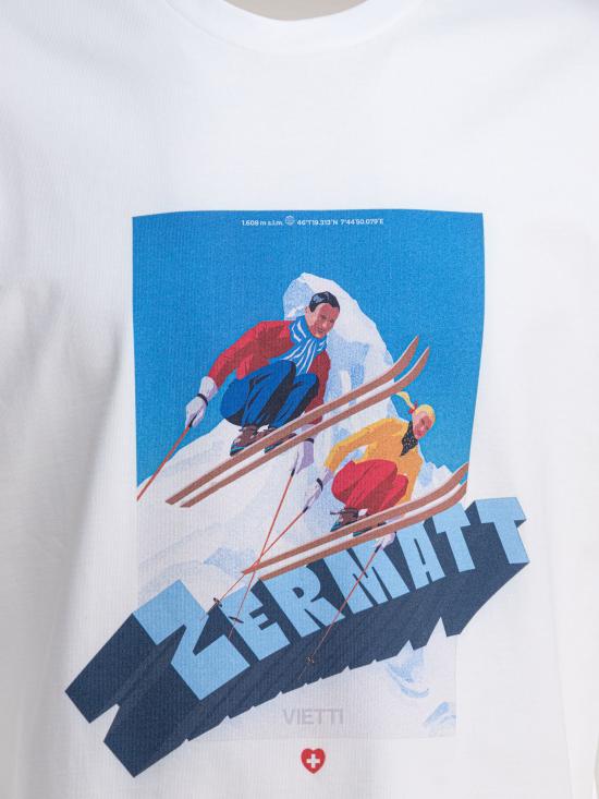 26FW 비에티 반팔 티셔츠 TSHIRT POSTERZERMATT 2 White - VIETTI MERCHANDISE